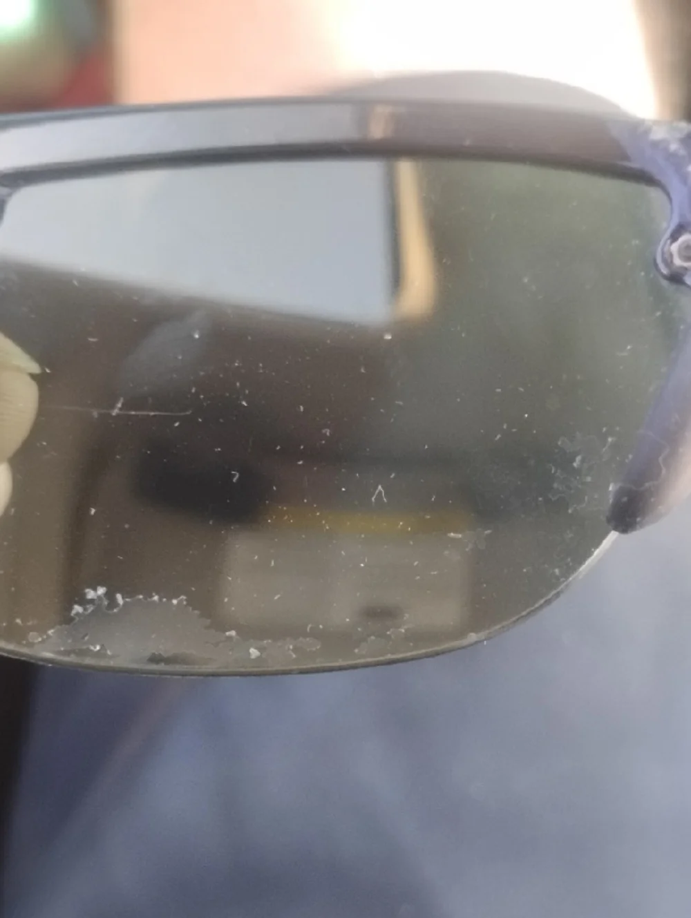 Ray-Ban Black Frame Sunglasses with Reflective Gray-Green Lenses